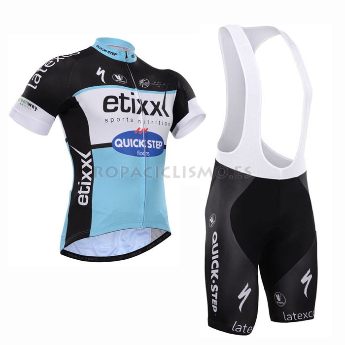 2015 Maillot Quick Step tirantes mangas cortas